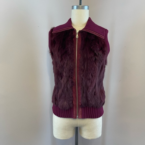 Wilson’s Leather Vintage Fur Sweater Vest - Picture 1 of 9